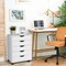 5 Drawer Rolling File Cabinet Under Desk Storage Chest Mobile Organizer With Wheels For Home Office White